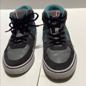 Kids Gray and Blue Sneakers